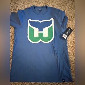 47 Blue and Green Whale Tail T-Shirt